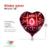 Globo Metalizado Amor Michi 18"