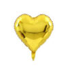 GLOBO CORAZON METALIZADO DORADO 18" O 45 CMS.