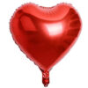 GLOBO CORAZON METALIZADO ROJO 18" O 45 CMS.