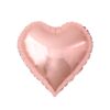 GLOBO CORAZON METALIZADO ORO ROSA 18" O 45 CMS.