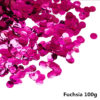 CONFETTI METALICO REDONDO 1.5 CMS FUCSIA - BOLSA X 20 GRS.