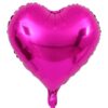 GLOBO CORAZON METALIZADO FUCSIA 18" O 45 CMS.