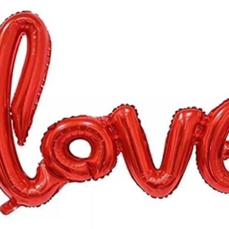 GLOBO LOVE LETRA CORRIDA ROJO