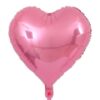GLOBO CORAZON METALIZADO ROSADO 18" O 45 CMS.