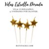 VELA ESTRELLA DORADO CROMADO X4U