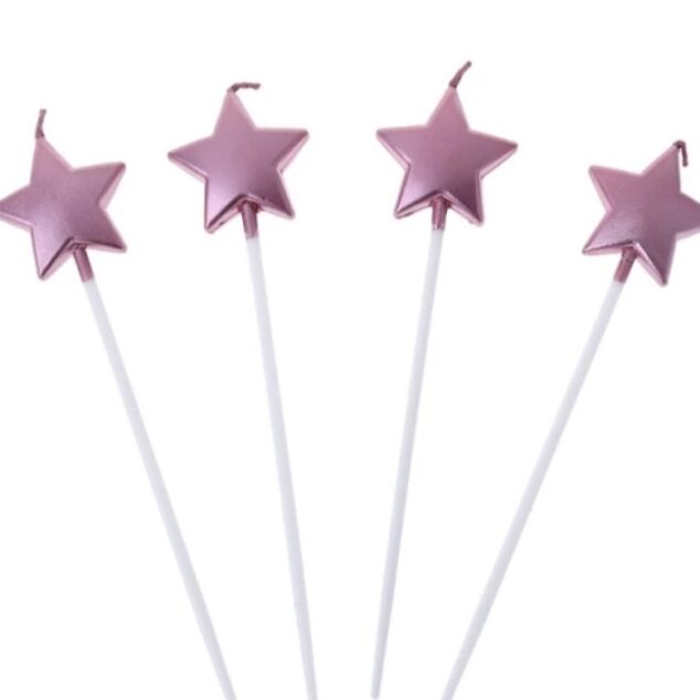 VELA ESTRELLA ORO ROSA CROMADO X4U
