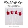 VELA ESTRELLA ROJO CROMADO X4U