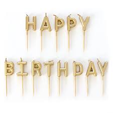 VELA HAPPY BIRTHDAY LETRAS DORADO