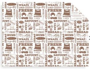 PAPEL GRASSA PAPEL ANTIGRASA O PAPEL MANTECA BLANCO 24 X 34 CMS. IMPRESO A 1 COLOR