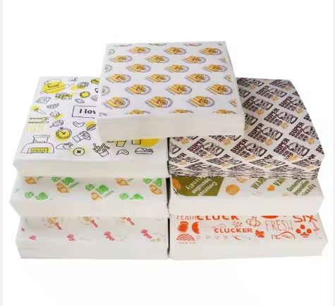 PAPEL GRASSA PAPEL ANTIGRASA O PAPEL MANTECA BLANCO 24 X 34 CMS. IMPRESO A 1 COLOR