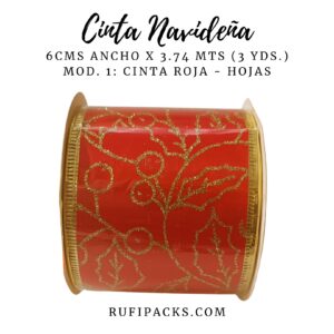 CINTA NAVIDEÑA MOD. 1 - 6CMS X 2.74 MTS (3YDS)