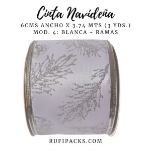 CINTA NAVIDEÑA MOD. 4 - 6CMS X 2.74 MTS (3YDS)