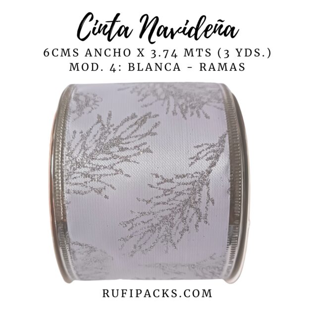 CINTA NAVIDEÑA MOD. 4 - 6CMS X 2.74 MTS (3YDS)