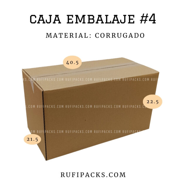 CAJA DE EMBALAJE #4 40.5X21.5X22.5 CORRUGADO