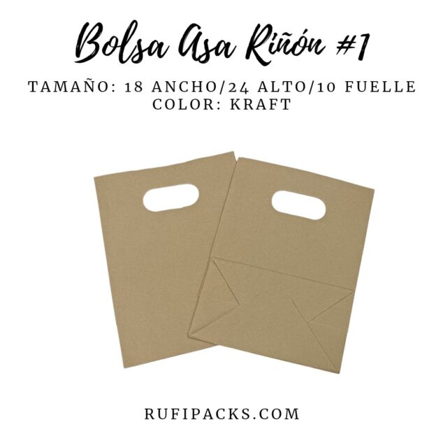 BOLSA ASA RIÑON #1 18X10X24ALTO KRAFT