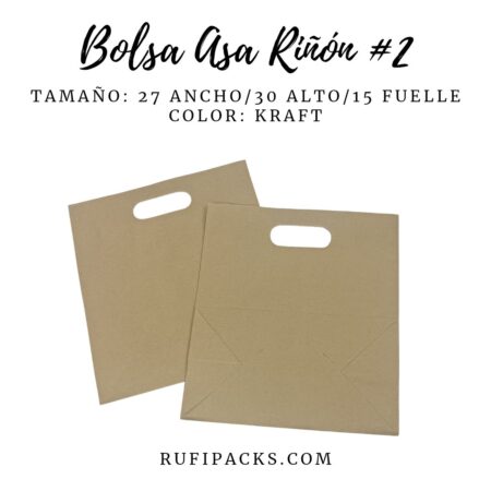 BOLSA ASA RIÑON #2 27X15X30 ALTO KRAFT