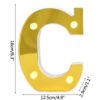 LETRA "C" DORADA 16 CMS. CON LUCES
