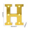 LETRA "H" DORADA 16 CMS. CON LUCES