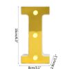LETRA "I" DORADA 16 CMS. CON LUCES (copia)