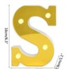 LETRA "S" DORADA 16 CMS. CON LUCES