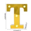 LETRA "T" DORADA 16 CMS. CON LUCES