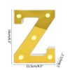 LETRA "Z" DORADA 16 CMS. CON LUCES