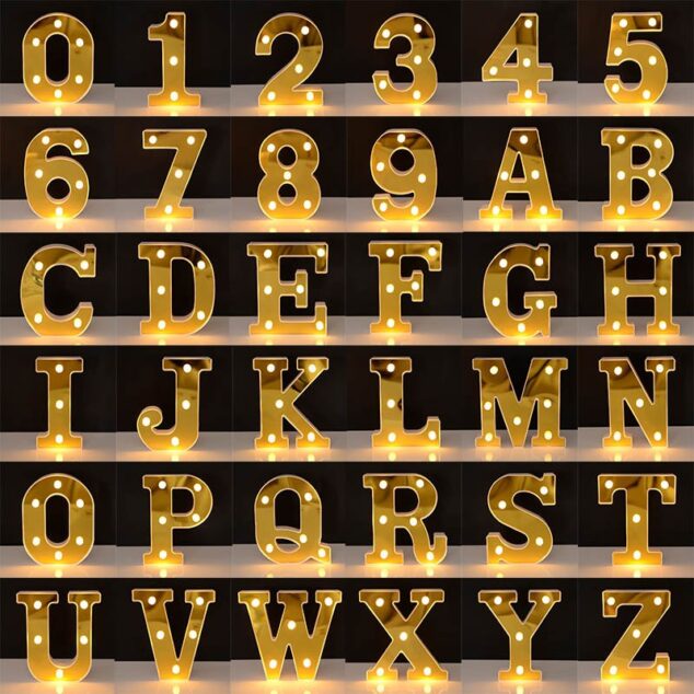 Letras doradas outlet