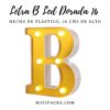 LETRA "B" DORADA 16 CMS. CON LUCES