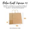 Bolsa Kraft para Regalo: 3A Círculos Blancos 25.5x12x31.5cms.