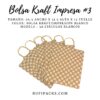 Bolsa Kraft para Regalo: 3A Círculos Blancos 25.5x12x31.5cms.