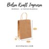 Bolsa Kraft para Regalo: 3C Rayas Blancas 25.5x12x31.5cms.