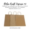 Bolsa Kraft para Regalo: 3C Rayas Blancas 25.5x12x31.5cms.