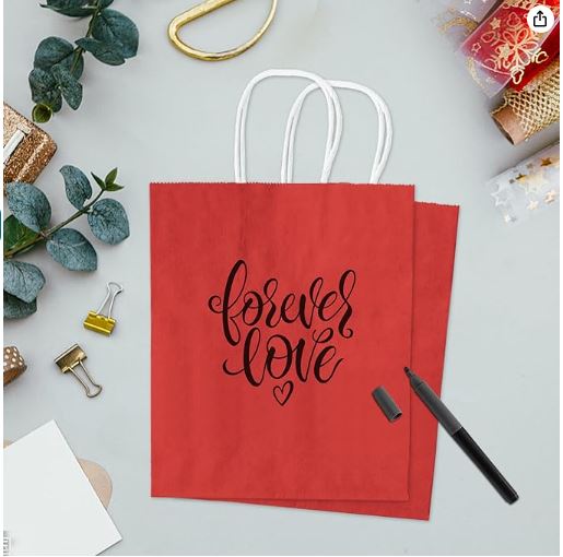 Bolsa de papel Color Rojo para Regalo 26x31.5x12cms.