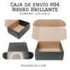 CAJA DE ENVIO #04 27x20x10 cms. NEGRO BRILLANTE