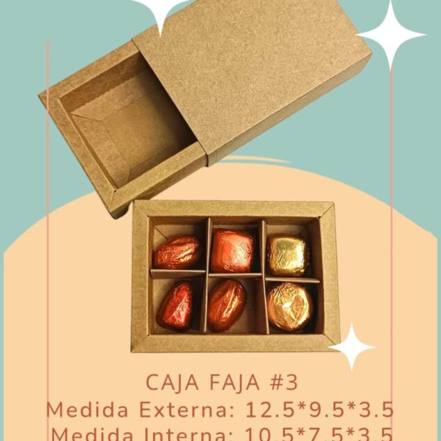 CAJA FAJA #3 KRAFT CON SEPARADORES