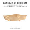 BANDEJA #1 BIOFORM CARTON COLOR KRAFT Paq. x 25 u. 15X12.5X4 CMS.
