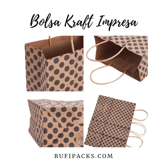 Bolsa Kraft para Regalo: 1C Rayas Negras 16x8x21.5cms.