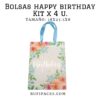 BOLSAS HAPPY BIRTHDAY 18X23.5X8 CMS. (PAQ. MIXTO X 4U)