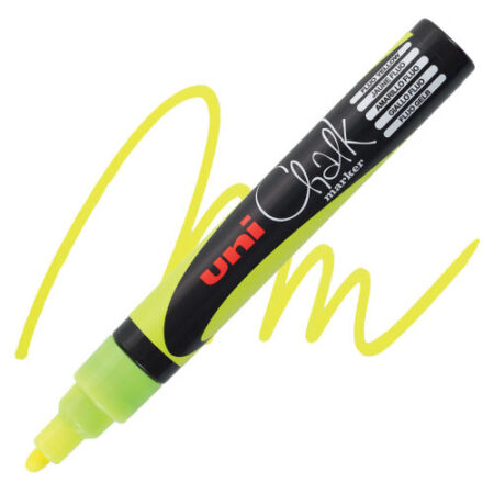 MARCADOR UNI CHALK 5MM PUNTA REDONDA AMARILLO NEON