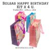 BOLSAS HAPPY BIRTHDAY 18X23.5X8 CMS. (PAQ. MIXTO X 4U)