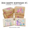 BOX HAPPY BIRTHDAY #1 11X8X5.5CMS. (PAQ. MIXTO X 4U)