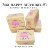 BOX HAPPY BIRTHDAY #1 11X8X5.5CMS. (PAQ. MIXTO X 4U)