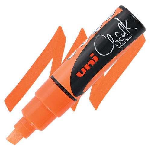 MARCADOR UNI CHALK 8MM PUNTA GRUESA NARANJA NEON