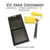 KIT PARA ENGOMADO: BANDEJA + MANOPLA DE RODILLO + 3 MINI RODILLOS