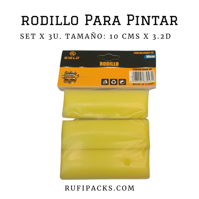 KIT PARA ENGOMADO: BANDEJA + MANOPLA DE RODILLO + 3 MINI RODILLOS
