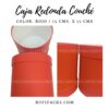 CAJA FORRADA REDONDA 15 CMS DIAM. MATERIAL COUCHÉ - COLOR ROJO