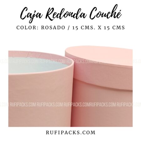 caja rosada para flores