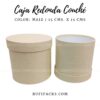 CAJA FORRADA REDONDA 15 CMS DIAM. MATERIAL COUCHÉ - COLOR MAIZ
