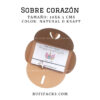 SOBRE PARA TARJETA CORAZÓN KRAFT 10X6.5 CMS.