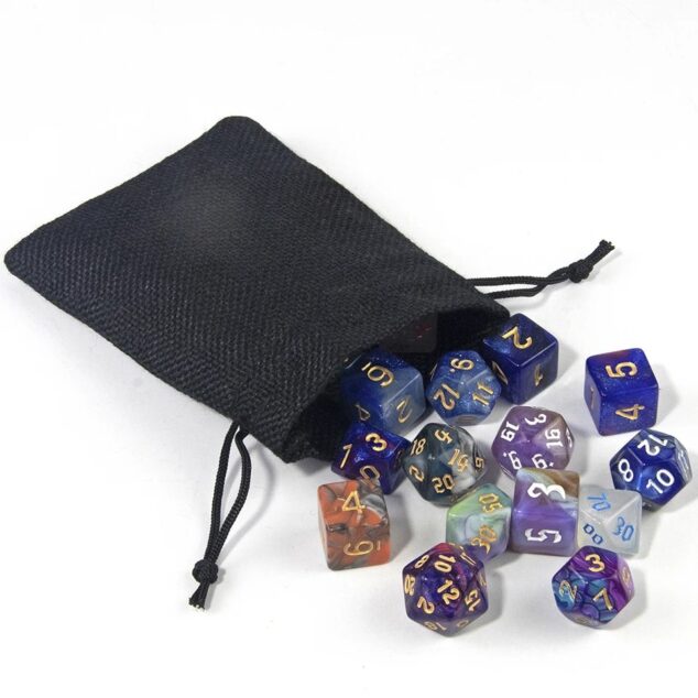 BOLSA DE YUTE IMPORTADO COLOR NEGRO 9X12CMS. PAQ. X 10U.